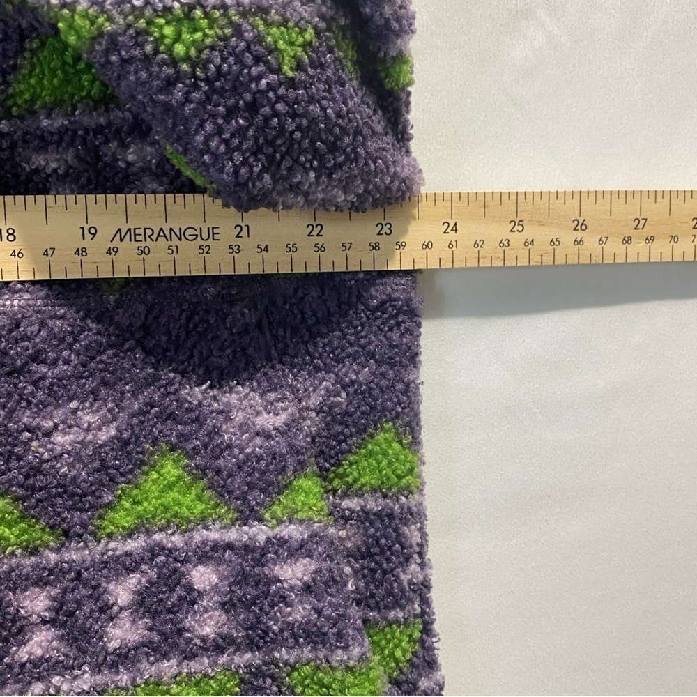 HYBA Sherpa Fleece cabincore Quarter Pullover with Raglan Sleeves sz Large - Picture 12 of 16